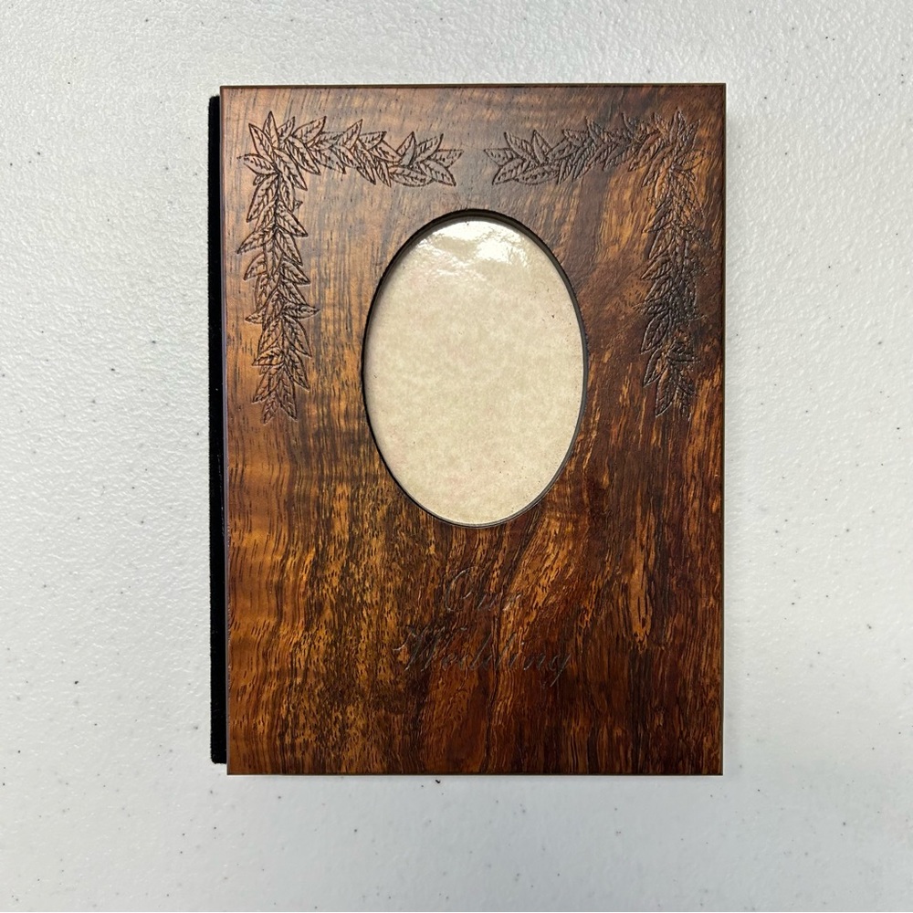 Koa Wood Hawaii 4 x 6 Our‎ Wedding Mail Lei photo album Island collections Inc.